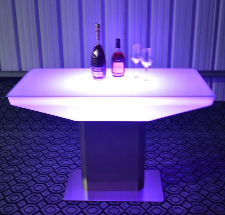 Square LED Table Bar With Metal Feet