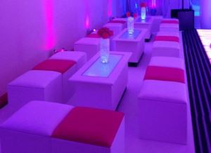 Plastic LED Coffee Table For Bar And Restaurant