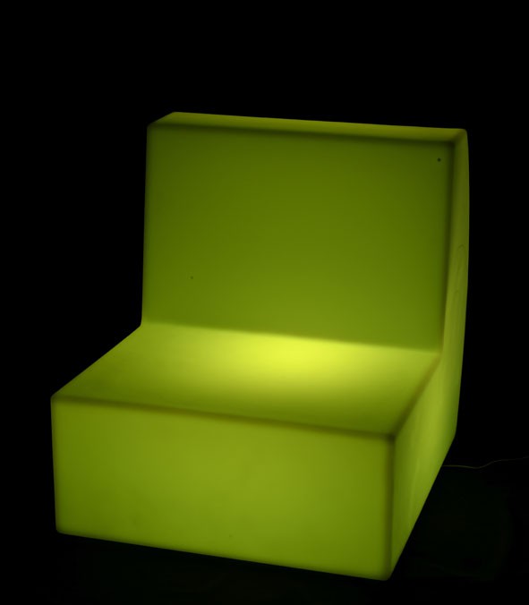 Plastic Hotel LED Sofa